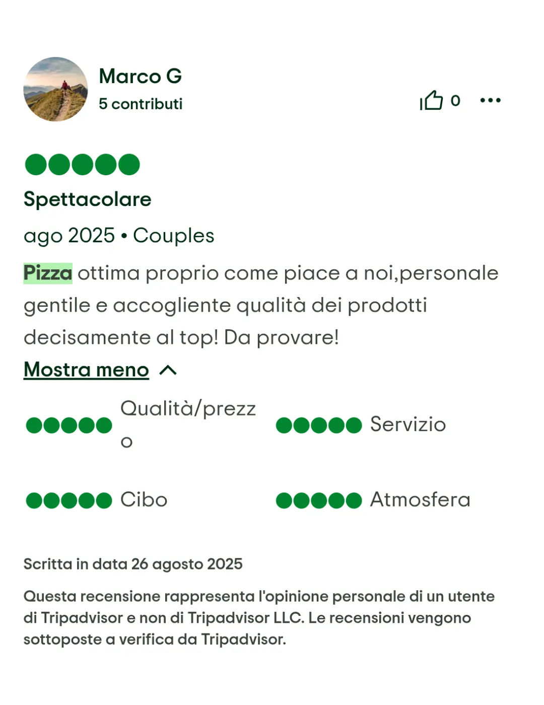 Pizzeria Torino Casale 93 Recensione 1