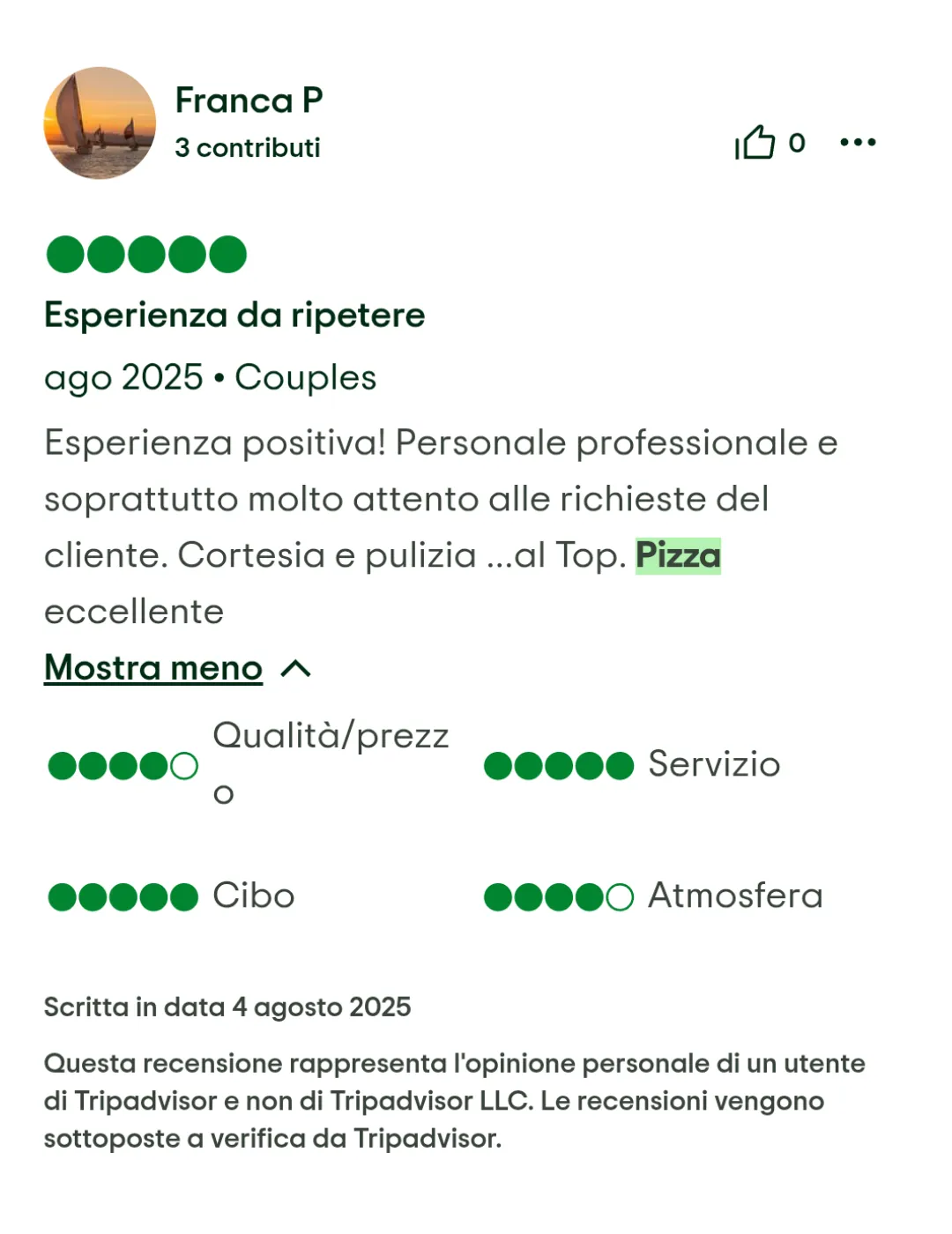 Pizzeria Torino Casale 93 Recensione