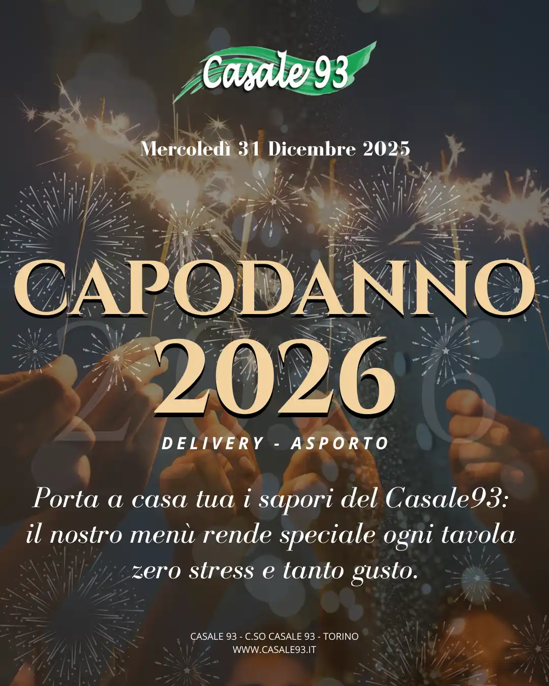 Menù di Capodanno da asporto Casale93