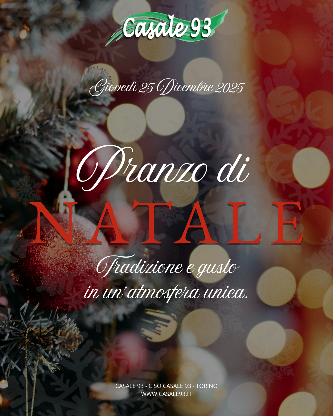 Pranzo di Natale - Menu speciale Casale93