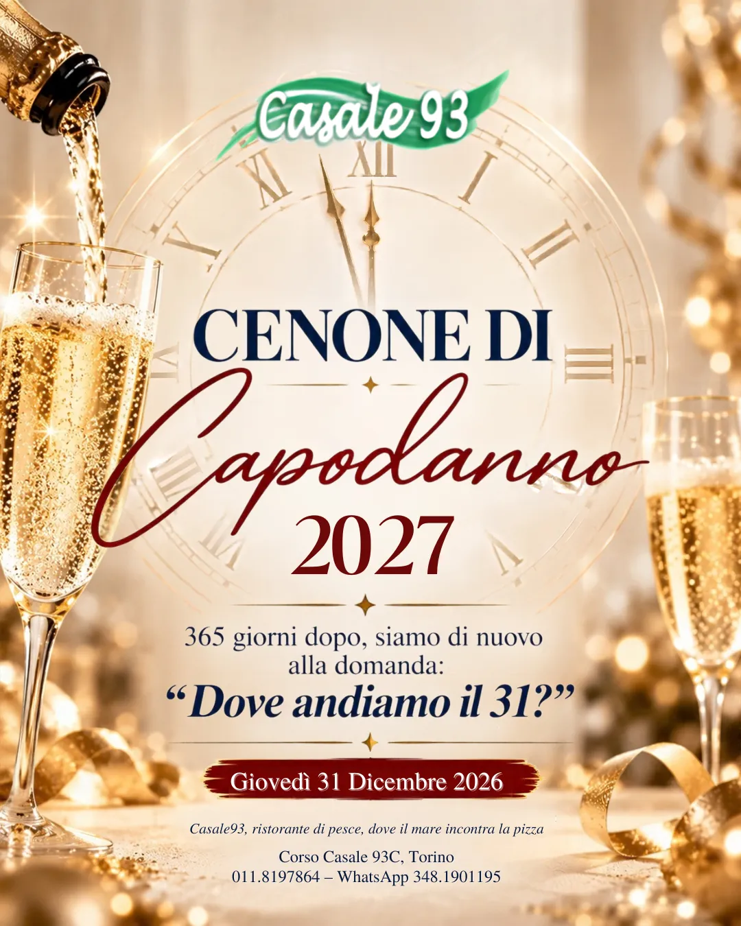 Capodanno 2027 al Casale 93